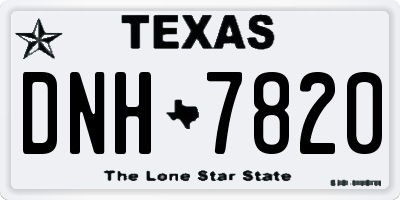 TX license plate DNH7820