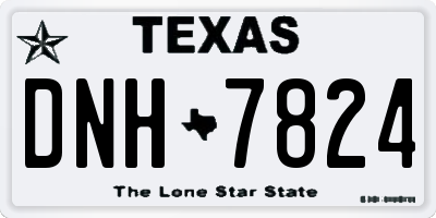 TX license plate DNH7824