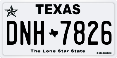 TX license plate DNH7826
