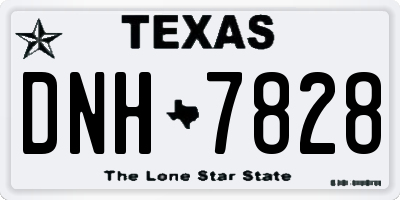 TX license plate DNH7828