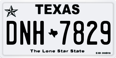 TX license plate DNH7829