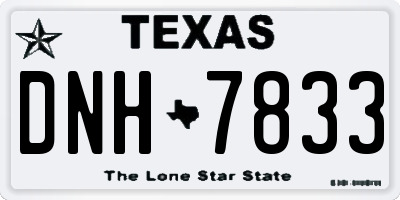 TX license plate DNH7833
