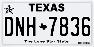 TX license plate DNH7836