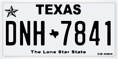 TX license plate DNH7841