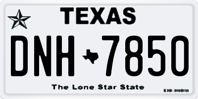 TX license plate DNH7850