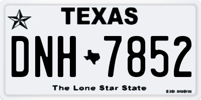 TX license plate DNH7852