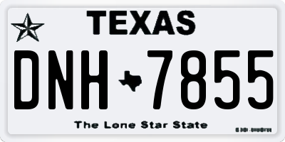 TX license plate DNH7855