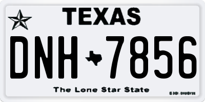TX license plate DNH7856
