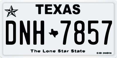 TX license plate DNH7857
