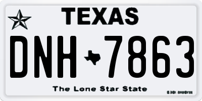 TX license plate DNH7863