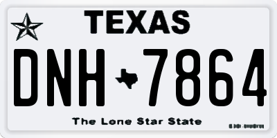 TX license plate DNH7864