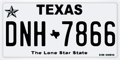 TX license plate DNH7866