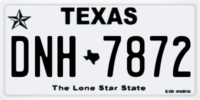 TX license plate DNH7872