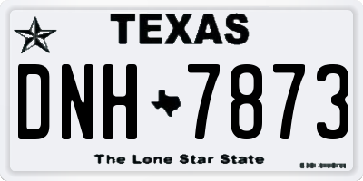 TX license plate DNH7873