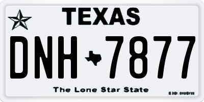 TX license plate DNH7877