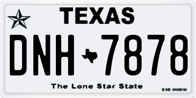 TX license plate DNH7878