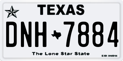 TX license plate DNH7884