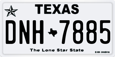 TX license plate DNH7885