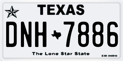 TX license plate DNH7886