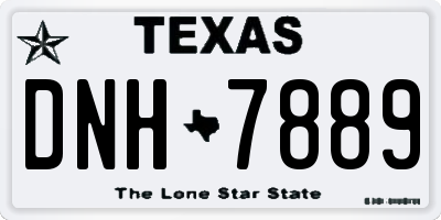 TX license plate DNH7889