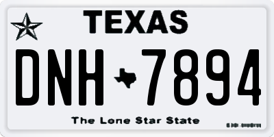 TX license plate DNH7894