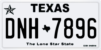 TX license plate DNH7896