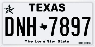 TX license plate DNH7897