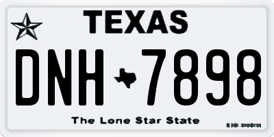 TX license plate DNH7898