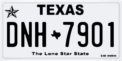 TX license plate DNH7901
