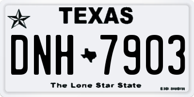 TX license plate DNH7903