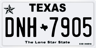 TX license plate DNH7905