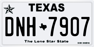 TX license plate DNH7907