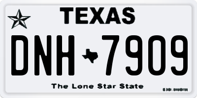 TX license plate DNH7909