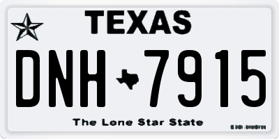 TX license plate DNH7915