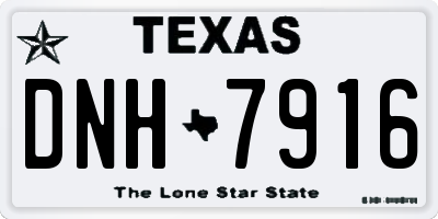 TX license plate DNH7916