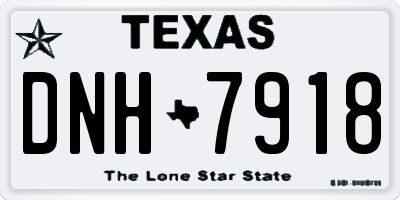 TX license plate DNH7918