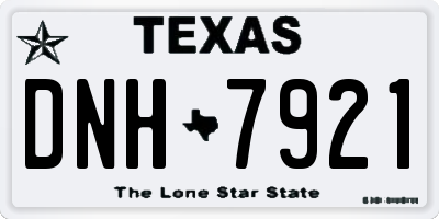 TX license plate DNH7921