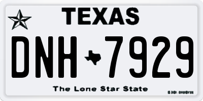 TX license plate DNH7929