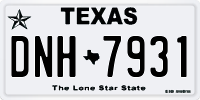 TX license plate DNH7931