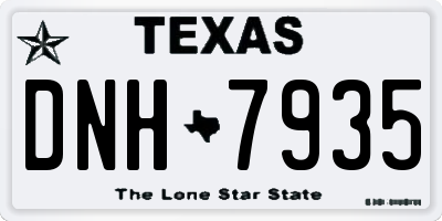 TX license plate DNH7935