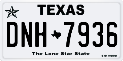 TX license plate DNH7936