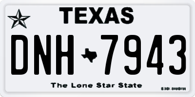 TX license plate DNH7943