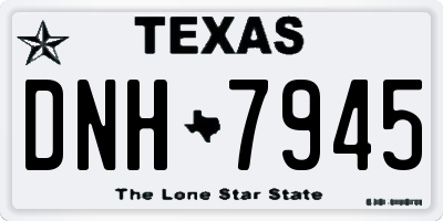 TX license plate DNH7945