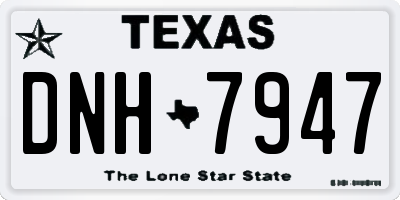 TX license plate DNH7947