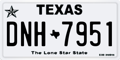TX license plate DNH7951