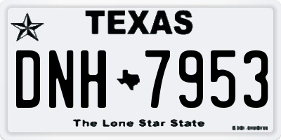 TX license plate DNH7953