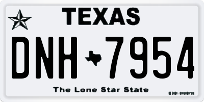 TX license plate DNH7954