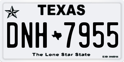 TX license plate DNH7955