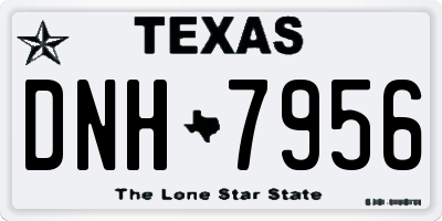 TX license plate DNH7956
