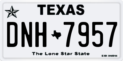TX license plate DNH7957